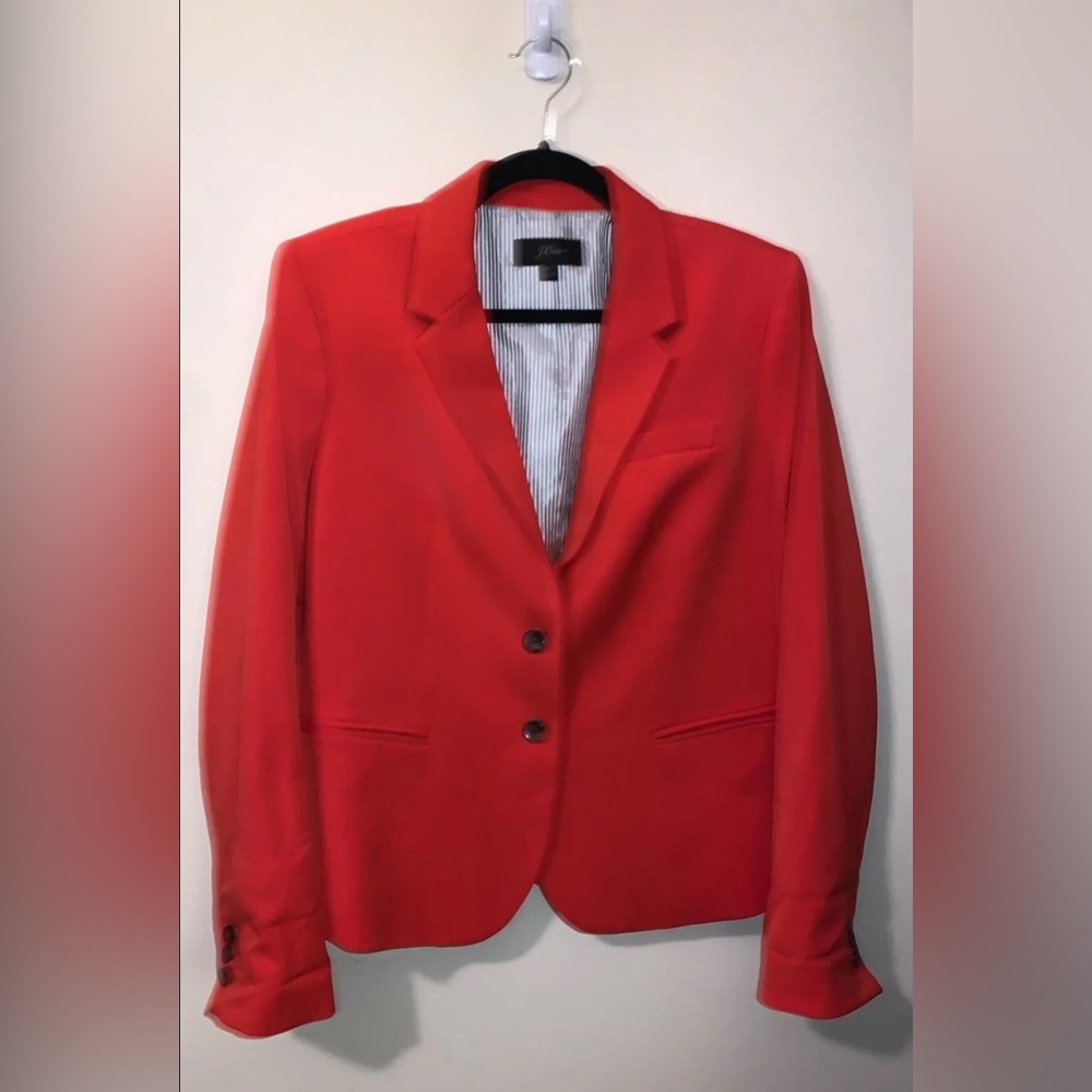 J. Crew Bold Scarlet Blazer